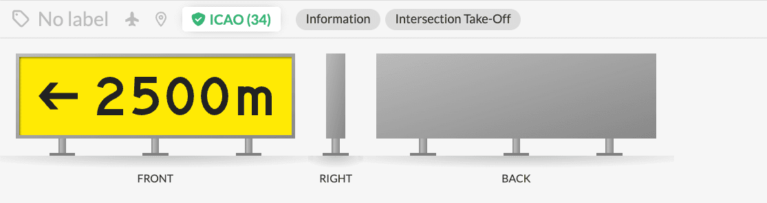 Wingframe Intersection Take-off sign