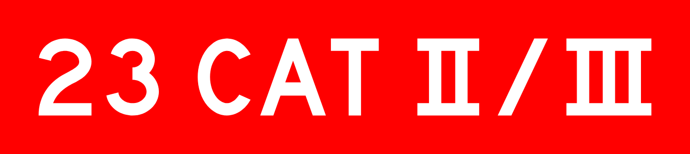 [23 CAT Ⅱ/Ⅲ] ICAO Runway 23 Holding Position, Category Ⅱ/Ⅲ - Airfield Guidance Sign